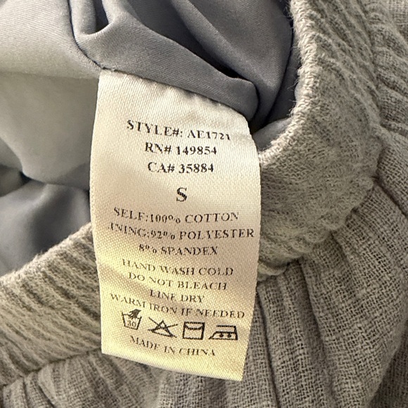 Sadie & Sage Casual Gray Mint Wide-Leg Lined Pants, size small - Picture 3 of 7